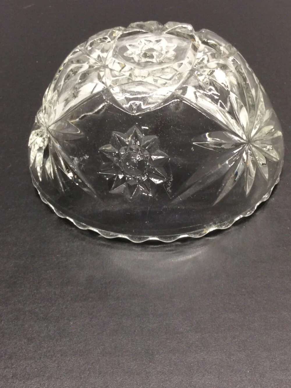 Vintage Anchor Hocking Glass Dessert/Cereal Bowl (Star of David Pattern) 5
